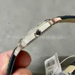 F1 Factory Cartier Santos Dumont WSSA0022 31.4mm Steel Leather Strap Roman Numerals Silver Dial