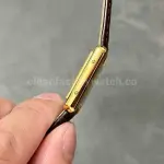 F1 Factory Cartier Tank Louis Cartier W1529856 22mm Yellow Gold Brown Leather Strap Roman Numerals Silver Dial