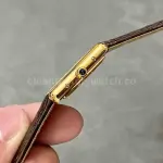 F1 Factory Cartier Tank Louis Cartier W1529856 22mm Yellow Gold Brown Leather Strap Roman Numerals Silver Dial