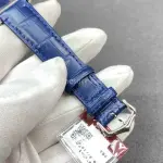 F1 Factory Cartier Tank Louis Cartier WSTA0055 25.5mm Steel Leather Strap Blue Dial