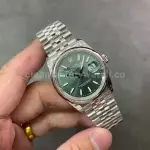 GM Factory Rolex Datejust 126200-0023 36mm White Gold Smooth Bezel Full 904L Green Dial Jubilee