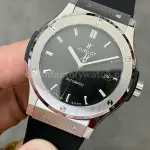 HB Factory Hublot Classic Fusion 565.NX.1470.RX 38mm Steel Rubber Strap Black Dial