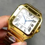 J12 Factory Cartier Santos WGSA0029 39.8mm Roman Numerals White Dial