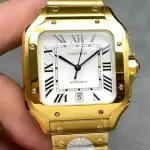 J12 Factory Cartier Santos WGSA0029 39.8mm Roman Numerals White Dial