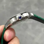 J12 Factory Cartier Santos WSSA0062 39.8mm Leather Strap Roman Numerals Green Dial