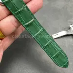 J12 Factory Cartier Santos WSSA0062 39.8mm Leather Strap Roman Numerals Green Dial