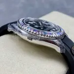 KF Factory Rolex Yacht-Master 126679SABR 40mm White Gold Rubber Strap Black Dial