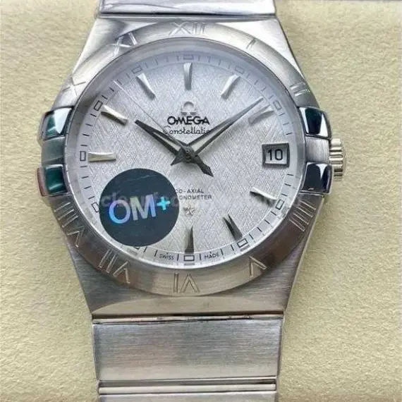 OM+ Factory Omega Constellation Men 123.10.38.21.02.003 38mm Full Steel Silver Dial