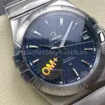 OM+ Factory Omega Constellation Men 123.20.38.21.02.004 38mm Full Steel Blue Dial
