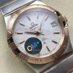 OM+ Factory Omega Constellation Men 123.20.38.21.02.007 38mm Rose Gold/Steel Silver Dial