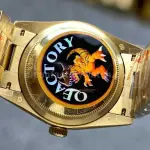 QF Factory Counterweight Rolex Day-Date 128238-0118 36mm Full Yellow Gold Roman Numerals Green Dial