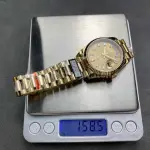 QF Factory Counterweight Rolex Day-Date 128238 36mm Full Yellow Gold Baguette Diamond Gold Dial