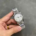 QF Factory Counterweight Rolex Day-Date 36 128239-0059 36mm Full 904L Roman Numerals White Dial
