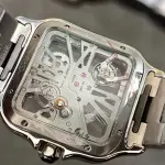 THB Factory Cartier Santos WHSA0012 39.8mm Full Steel Silver Roman Numerals Skeleton Dial