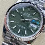 VS Factory Rolex Datejust 126234-0047 36mm Full 904L Olive Green Palm Motif Dial Jubilee